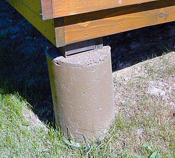 
Concrete piers are a good, inexpensive choice for foundations in some situations.
